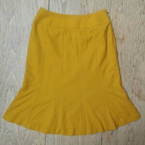 Boogie Woogie made in Japan yellow wool flare skirt 38 fits approx Small
